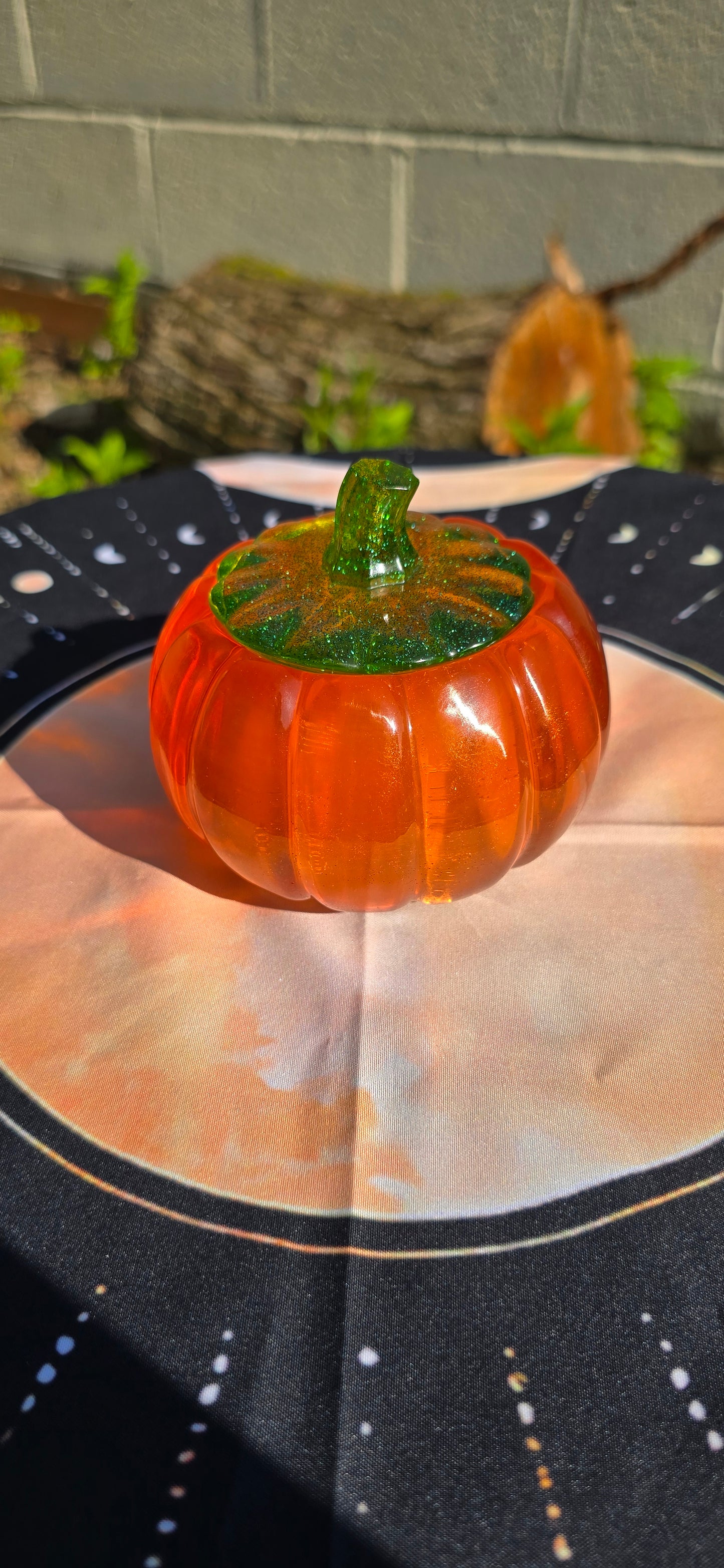 Resin Pumpkin Jar