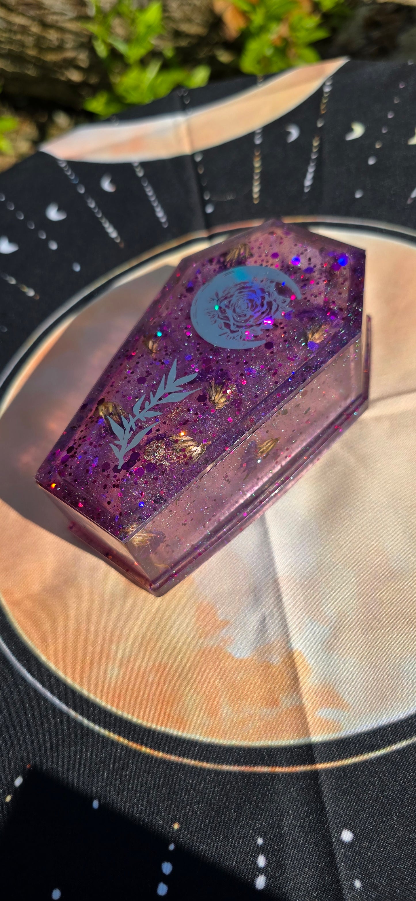 Resin Coffin Trinket Box