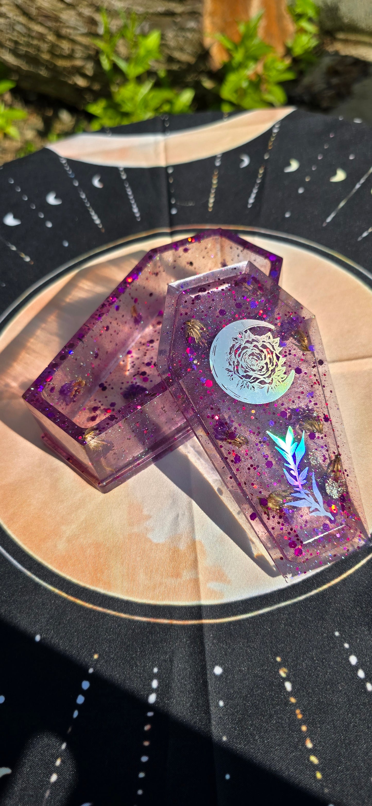 Resin Coffin Trinket Box