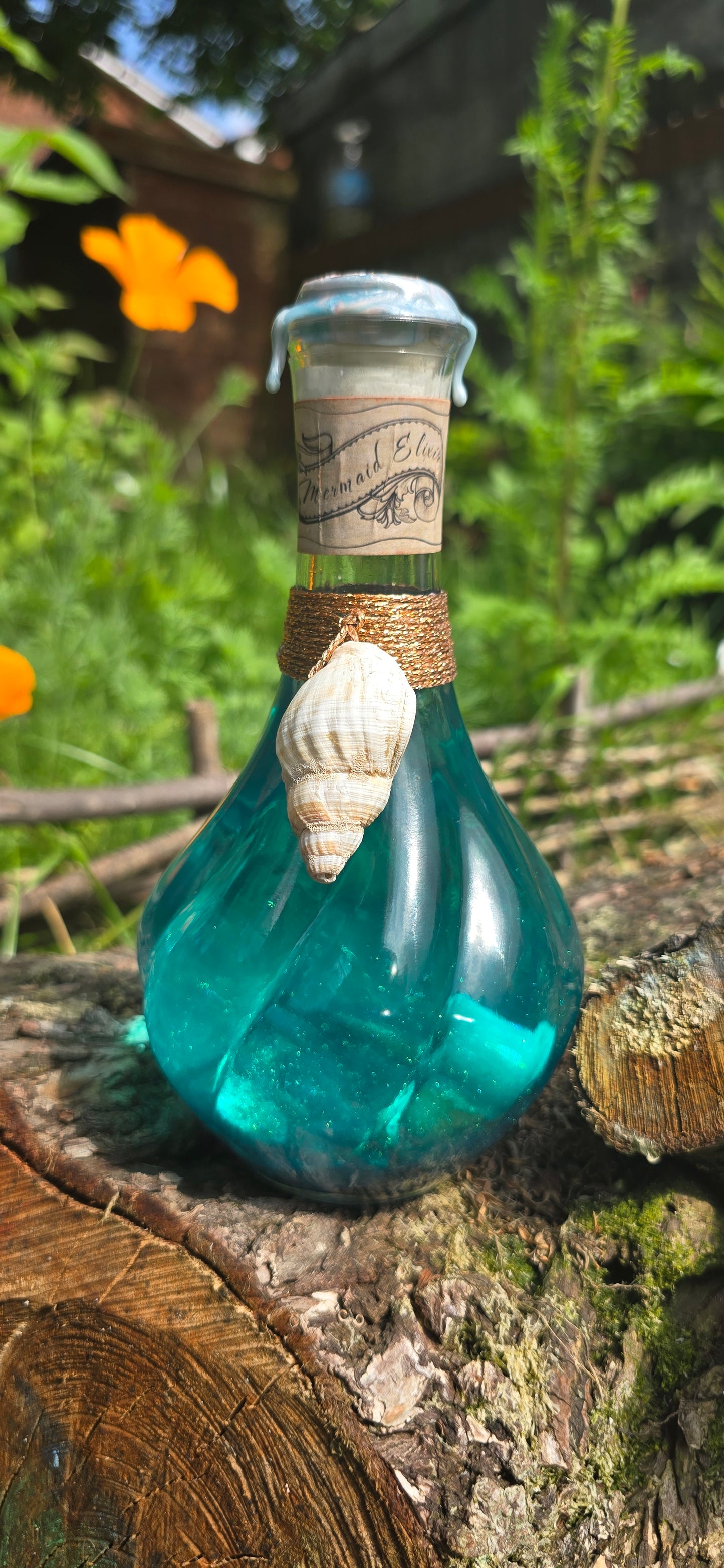 Mermaid Elixir Potion Bottle