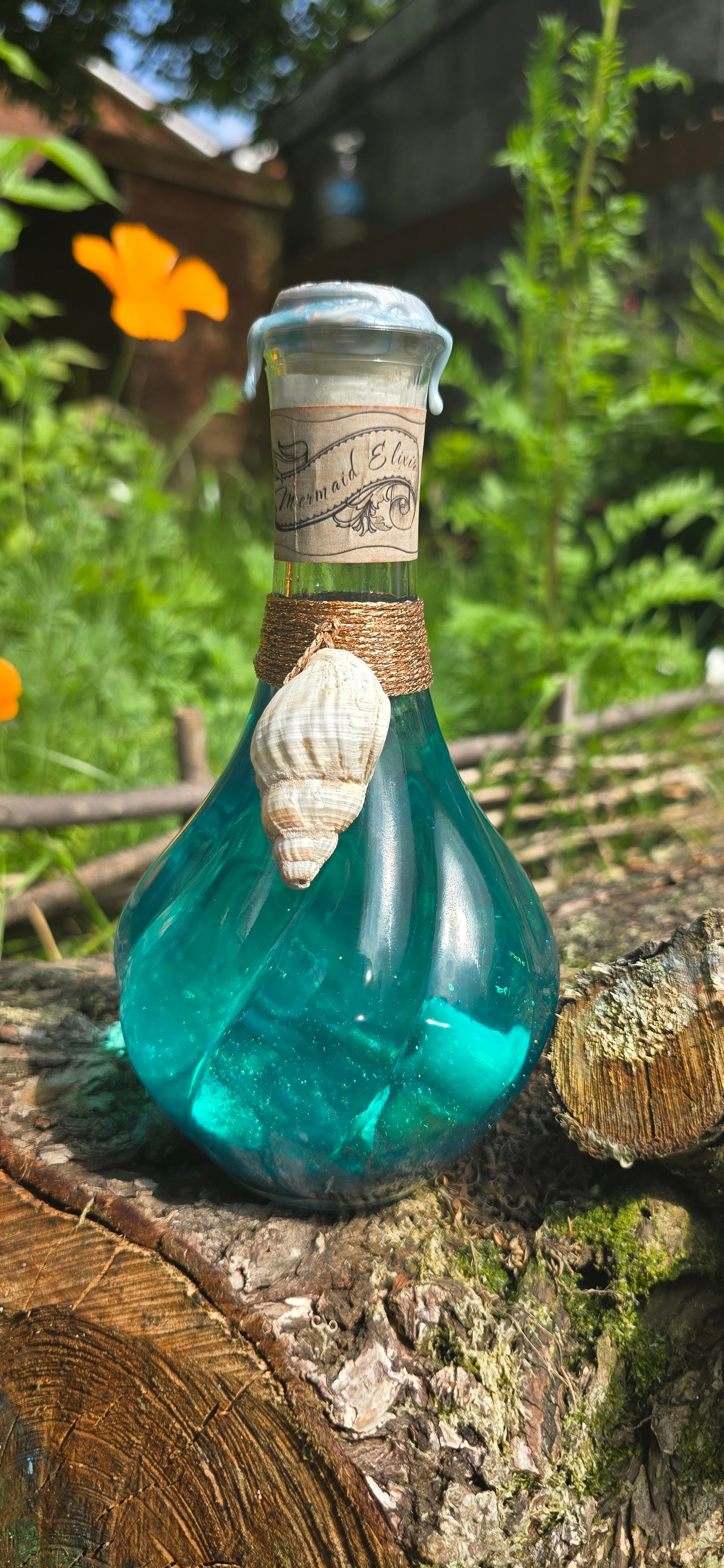 Mermaid Elixir Potion Bottle