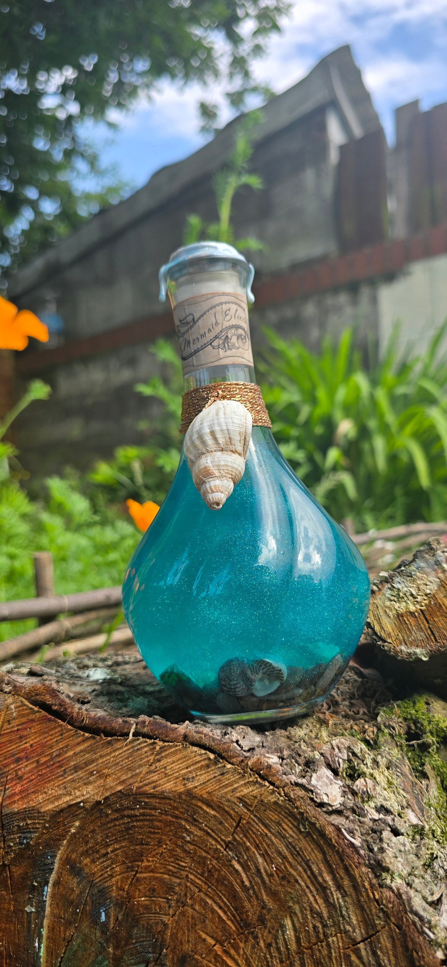 Mermaid Elixir Potion Bottle