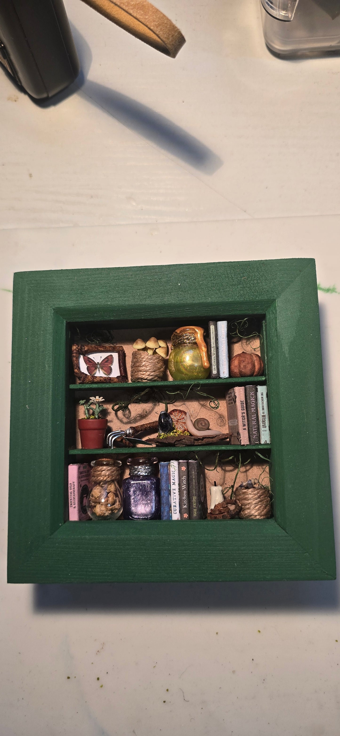The Forest Fairy's Nook – Handmade Miniature Enchanted Shadow Box