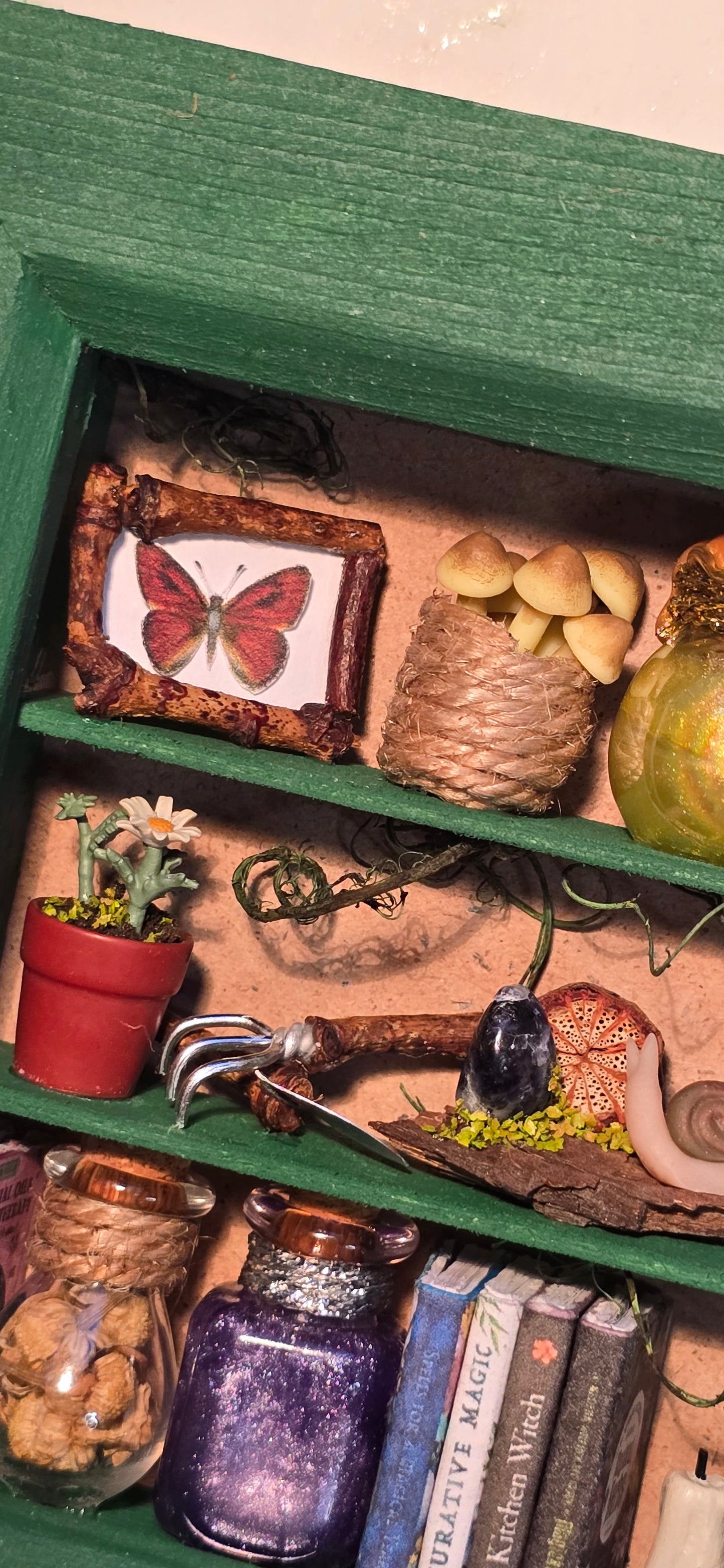 The Forest Fairy's Nook – Handmade Miniature Enchanted Shadow Box