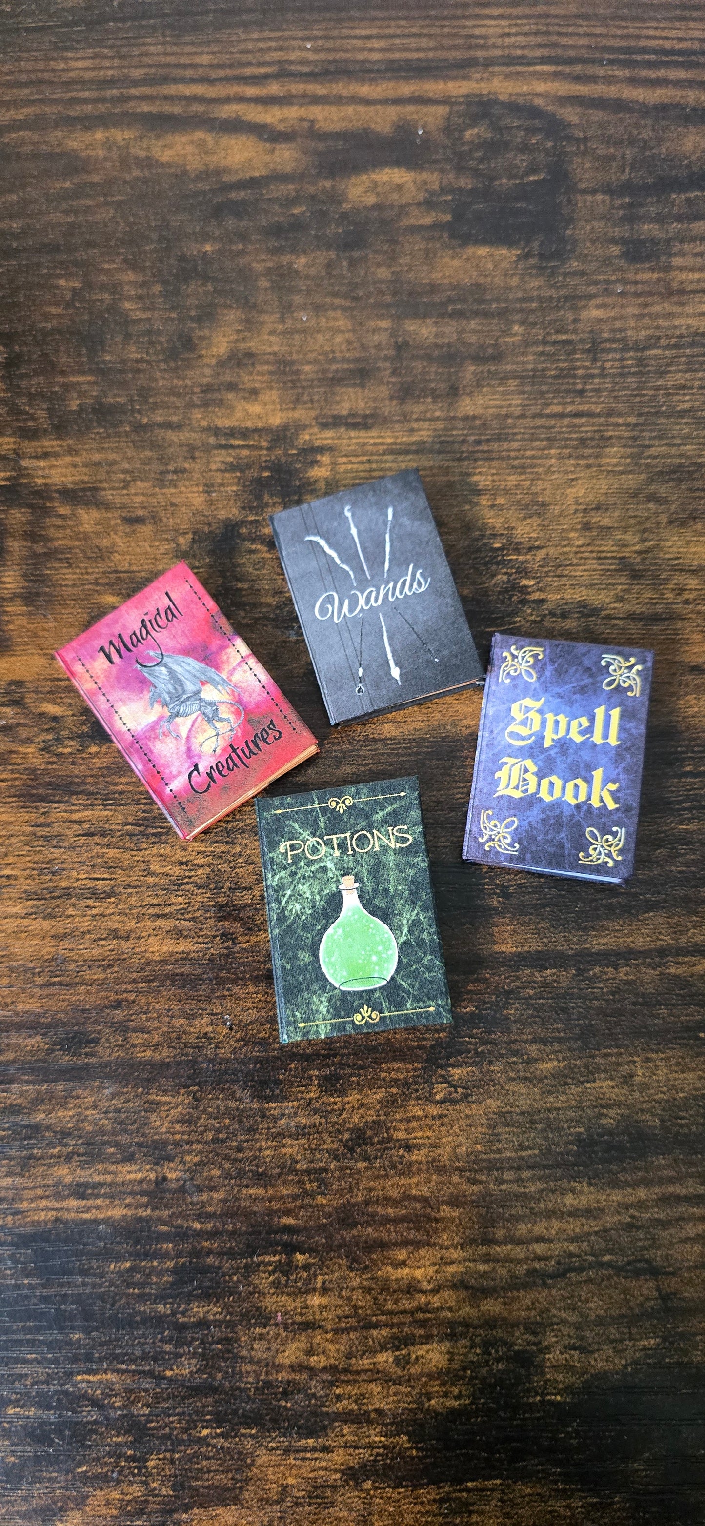 Miniature Wizard Starter Book Bundle of 4 | 1:6 Scale Dollhouse Textbooks, PDF Download